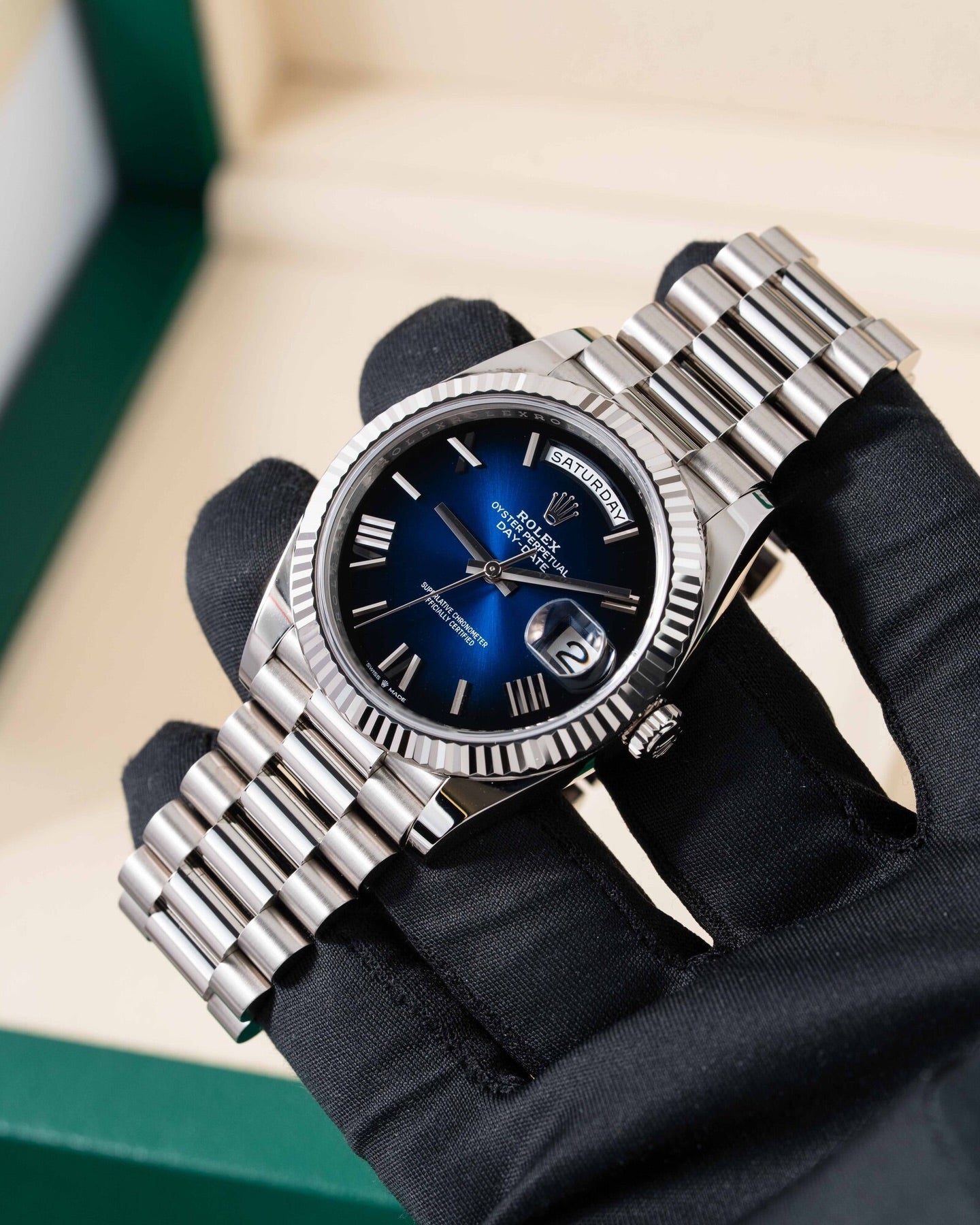 Rolex Day-Date 40mm –  blue “Stella”