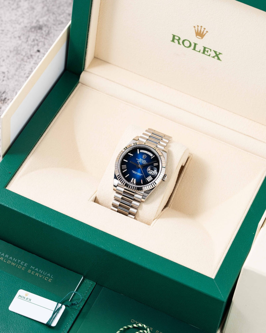 Rolex Day-Date 40mm –  blue “Stella”